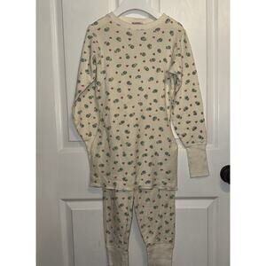 VTG‎ Duofold Two Layer Girls Floral Thermals Long Sleeve Set 2PC Size 12